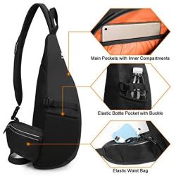 NEVO RHINO Sling Bag Waterproof Large Shoulder Chest Laptop Bagpack Men Women Riding/Running/Travel Hiking Daypack Crossbody