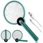 Bug Zapper, 2 in 1 Foldable Electric Fly Swatter & Bug Zapper Racket, Fly Killer & Mosquito Killer for Travel, Camping, Indoor and Outdoor Pest Control, USB Rechargeable, 3 Layers Safety Mesh Bug Zapper, 2 in 1 Foldable Electric Fly Swatter & Bug Zapper Racket, Fly Killer & Mosquito Killer for Travel, Camping, Indoor and Outdoor Pest Control, USB Rechargeable, 3 Layers Safety Mesh