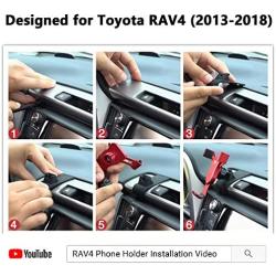 AYADA Phone Holder for Toyota RAV4, RAV4 Phone Holder RAV4 Phone Mount Upgrade Design Gravity Auto Lock Stable Without Jitter Easy to Install RAV4 Accessories 2014 2015 2016 2017 2018 Hybrid