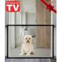 Queenii Magic Gate for Dogs Pet Safety Gate, Mesh Dog Gate Portable Folding Safe Guard Install Anywhere, Safety Fence for Hall Doorway-No Smell 41" x 31"