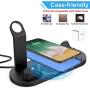 Kertxin Wireless Charger Stand,4 in 1 Wireless Charging Station Dock with USB for Apple Watch iWatch 5 4 3 2 1, Airpods,iPhone 11 11 Pro X Xs XR Max 8 Plus 8,Samsung Galaxy S9 S8