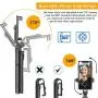 Selfie Stick, BAVNCO Compact Extendable Bluetooth Selfie Stick Tripod Stand with Detachable Wireless Remote for iPhone 11 MAX XR X 8 7 6S Plus/Samsung Galaxy S10 S9 S8 Plus Note 10 8/ LG More Android