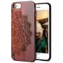YFWOOD Compatible for iPhone 8 Case Wood, Natural Real Wood Carving Pattern Slim Bumper Anti Scratch Durable Flexible Protective Case for iPhone 7/8 iPhone SE 2020 4.7 Inch