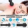[Upgraded] iDOO Personal Wand Massager, Powerful Handheld Massager with 20 Vibrating Modes 8 Speeds Waterproof Rechargeable Cordless Massager for Back Neck Shoulder Sports Recovery, Black