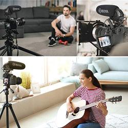 DSLR On-Camera Super-Cardioid Shotgun Microphone Broadcast, BOYA BY-BM3031 Condenser Interview Capacitive Microphone Camera Video Mic for Canon Nikon Sony DSLR Camcorder