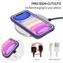 OTBBA iPhone 11 Case, Full-Body with Built-in Screen Protector Heavy Drop Protection Shock Absorption Cover Case Designed for iPhone 11-6.1 inch (Purple-Clear)