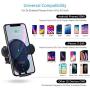 WALOTAR Wireless Car Charger, Triangle Linkage Auto-Clamping 10W Qi Fast Car Phone Mount Dashboard Windshield Air Vent Holder Compatible with iPhone 11 Pro Max Xs XR X 8,Samsung S10 S9 S8 Note 10 etc