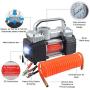 GSPSCN Portable Air Compressor Pump Dual Cylinder Heavy Duty Tire Inflator with LED Light,150 PSI 12V Air Pump with Tire Repair Kit and Toolbox for Auto,SUV,Truck Tires etc