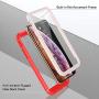 Eonfine iPhone X Case/iPhone Xs Case, Built-in Screen Protector Real 360° Full Body Protection Heavy Duty Shockproof Rugged Cover Skin for iPhone X/Xs 5.8inch (Rose Red/Clear)