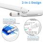 Evach Active Stylus Digital Pen with Ultra Fine Tip Stylus for iPad iPhone Samsung Tablets, Compatible with Apple Pen,Stylus Pen for iPad Pro, White.