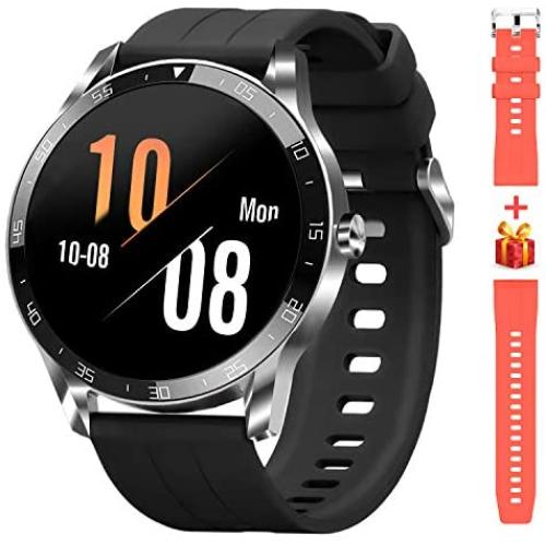 Blackview Smart Watch for Android Phones and iOS Phones, Smart Watches for Men Women, Fitness Tracker Watch with Heart Rate Sleep Monitor, 1.3" Full Touch Screen, 5ATM Waterproof Pedometer(46mm)