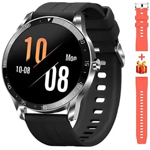 Blackview Smart Watch for Android Phones and iOS Phones, Smart Watches for Men Women, Fitness Tracker Watch with Heart Rate Sleep Monitor, 1.3&quot Full Touch Screen, 5ATM Waterproof Pedometer(46mm)
