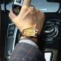 Men Women Wrist Watch Brown Leather-OLEVS Casual Classic Number Easy Reader Analog Quartz Dress Waterproof 3ATM Wristwatch