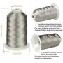 Simthread 42 Options Various Assorted Color Packs of Polyester Embroidery Machine Thread Huge Spool 5000M for All Embroidery Machines (Black White Gold Silver)