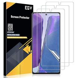 EGV [3 Pack] Screen Protector for Samsung Galaxy Note 20, HD Clear Flexible Film, [Positioning Tool] Ultrasonic Fingerprint, Anti-Scratch, Bubble Free