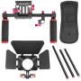 Neewer Camera Movie Video Making Rig System Film-Maker Kit for Canon Nikon Sony and Other DSLR Cameras, DV Camcorders,Includes: Shoulder Mount, Standard 15mm Rail Rod System, Matte Box (Red and Black)