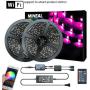 Miheal Led Light Strip, WiFi Wireless Smart Phone Controlled 65.6ft Non-Waterproof Strip Light Kit Black PCB 5050 LED Lights,Working with Android and iOS System,IFTTT