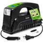 Prow electric Air Compressor Tire Inflator AC/DC Portable for Car – DC 12V, Home – AC 110V, Upscale, with Digital Pressure gauge, Air pump for Car Tires, Motorcycle, Bike, Basketball and More