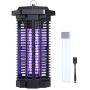 flashvin Bug Zapper Mosquito Zapper Fly Killer with a Replace Bulb, Waterproof Fly Trap Outdoor Indoor Insect Catcher for Home Backyard Patio Garden (Black)