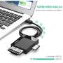 UGREEN SD Card Reader USB 3.0 Card Hub Adapter 5Gbps Read 4 Cards Simultaneously CF, CFI, TF, SDXC, SDHC, SD, MMC, Micro SDXC, Micro SD, Micro SDHC, MS, UHS-I for Windows, Mac, Linux