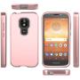 AMENQ Moto E5 Cruise Case, Moto E5 Play/Moto E5 Go Case Heavy Duty Shockproof with Rugged Hard PC and TPU Bumper Protective Armor Phone Cover for Motorola Moto E Play (5th Gen) 2018 (Rose Gold)
