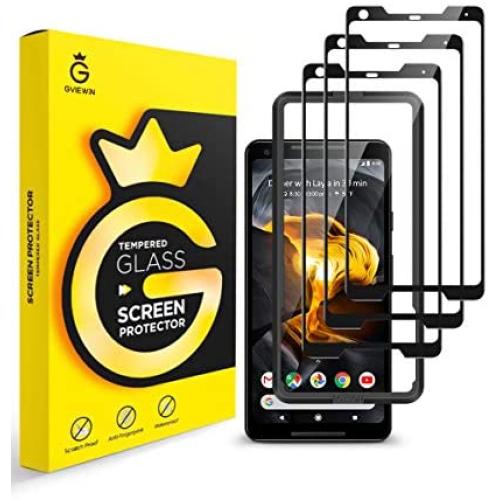 GVIEWIN Designed for Google Pixel 2 XL Screen Protector [3 Pack], Tempered Glass Full Coverage Screen Protection Film with Ultra HD Clarity Case Friendly Bubble Free Clear Screen Film for Pixel 2 XL