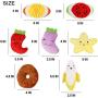 LEGEND SANDY 14 Pack Dog Squeaky Toys Cute Stuffed Plush Fruits Snacks and Vegetables Dog Toys for Puppy Small Medium Dog Pets