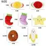 LEGEND SANDY 14 Pack Dog Squeaky Toys Cute Stuffed Plush Fruits Snacks and Vegetables Dog Toys for Puppy Small Medium Dog Pets