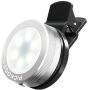 Universal Clip-On Mini LED Light Portable Pocket Spotlight for iPhone, iPad, iPod, Samsung, LG, Motorola, HTC, Nokia, Cell Phones and Tablets Camera Video Light (Chrome)