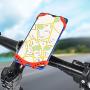 Enrilior GUB P8 Bicycle Silicone Mobile Phone Holder Cellphone Bracket Support for Motorcycle(Red)