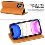 SHIELDON iPhone 11 Pro Max Case, Auto Sleep Wake Wallet Case, Genuine Leather Flip Book Shockproof Case with Kickstand Card Slot Magnetic Closure Compatible with iPhone 11 Pro Max (6.5 Inch) - Brown