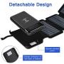 Solar Charger 10000mah Power Bank Solar Portable Charger Qi Wireless Charger for Outdoors, 2 Inputs 2 USB Outputs,External Battery Pack with LED Flashlight Compatible Most Smartphones,Tablets and More