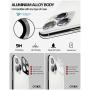 Power Theory iPhone 11 Pro & iPhone 11 Pro Max Camera Lens Protector - Easy Installation [Premium Tempered Glass] [Silver]