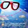 Kids Snorkel Set Junior Snorkeling Gear Kids Silicone Scuba Diving Snorkeling Glasses Set Semi-Dry Snorkel Equipment for Boys and Girls Age from 4-8 Years Old
