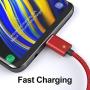 NetDot Gen7 Magnetic Fast Charging Cable Compatible Both Android Smartphone and i-Product(3.3ft/ 3 Pack red)