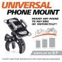 Bike & Motorcycle Phone Mount - for iPhone 11 (Xr, Xs Max, 8 Plus), Galaxy S20 or Any Cell Phone - Universal ATV, Mountain & Road Bicycle Handlebar Holder. +100 to Safeness & Comfort