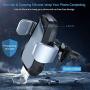 VANMASS 10W Fast Wireless Car Charger Mount, Auto Clamping, Qi Thermostasis Charging, QC 3.0 Car Charger Supplied, Ideal for iPhone 11/11 Pro/XR/XS/X/8, Samsung S20/Note 10/S10/S9/S8/S7【Grey】