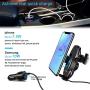 Wireless Charger Car Touch Sensing Automatic Retractable Clip Fast Charging Compatible for iPhone Xs Max/XR/X/8/8Plus Samsung S9/S8/Note 8