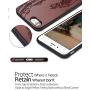 Compatible for Cool iPhone 7 Case, iPhone 8 Wood Case with Real Unique Wood Carving Wave Design with Silicone Dual layer Hybrid Protective Case for iPhone 7/ 8 iPhone SE 2020 4.7 Inch