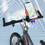 CGKUITER Bike Phone Mount Anti Shake and Stable Cradle Clamp with Mobile Power Mezzanine Bicycle Phone Mount/Bike Accessories/Bike Phone Holder for iPhone Android Devices Between 3.5 to 6.5 in