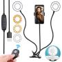Ring Light with Stand, HeertTOGO Selfie Ring Light for iPhone Android, 2 Ring Light 3 Lighting Modes 10 Brightness Level LED Ring Light with Remote Control for Vlog Makeup YouTube Video