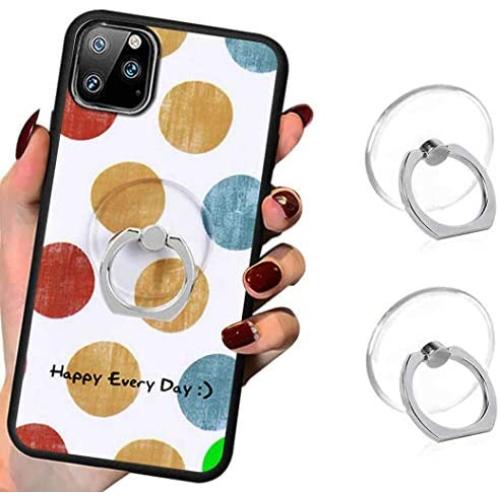 Transparent Phone Ring Cell Phone Ring Holder 360 Degree Rotation Round Finger Ring Stand Kickstand Compatible Most of Smartphones