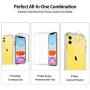 GESMA for iPhone 11 Screen Protector and Case, [1 Case+3 Screen Protectors+2 Camera Protectors][All-IN-ONE] Full Body Protective Case with Tempered Glass Screen Protecot for iPhone 11(Clear)