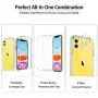 GESMA for iPhone 11 Screen Protector and Case, [1 Case+3 Screen Protectors+2 Camera Protectors][All-IN-ONE] Full Body Protective Case with Tempered Glass Screen Protecot for iPhone 11(Clear)