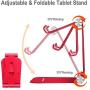 Adjustable Cell Phone Stand,YOSHINE Cell Phone Holder Compatible for iPhone&iPad Desktop Phone Tablet Stand with Anti-Slip Base & Convenient Charging Port Universal Stand for All Smartphones & Tablets
