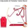 Desktop Cell Phone Holder Foldable, Adjustable Cell Phone Stands Tablet Holder Universal Aluminium Stands for Nintendo Switch iPhone iPad Pro Stand iPad Mini Stands and Holders for Desk - Red Desktop Cell Phone Holder Foldable, Adjustable Cell Phone Stands Tablet Holder Universal Aluminium Stands for Nintendo Switch iPhone iPad Pro Stand iPad Mini Stands and Holders for Desk - Red