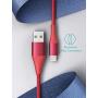 Xcentz Lightning Cable 3ft, Apple MFi Certified iPhone Charger, Braided Nylon Fast Charging iPhone Cable with Premium Metal Connector for iPhone 11/11 Pro/X/XS/XR/XS Max/8, iPad Mini/Air, Red
