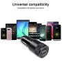 Quick Charge 3.0 Fast Car Charger Compatible Samsung Galaxy S20 Ultra S20+ S10e S10 S9 S8 Plus, Note 10 9 8, A30 A50, LG G5 G6 V20 V30, Moto G7, Car Phone Adapter + 6ft USB Type C Charging Cable Cord