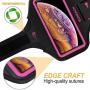 iPhone 11 Pro Max/iPhone Xs Max Armband,RUNBACH Sweatproof Running Exercise Bag with Fingerprint Touch and Card Slot for 6.5 Inch iPhone 11 Pro Max/iPhone Xs Max (Pink)