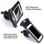 Waterproof Bike Phone Case - Motorbike or Bicycle Mount for Handlebars. Fits All Phones. 6.7" x 4"- iPhone 7,8 Plus + Samsung. GPS Navigation, Cycling Computer. 360 Degree Rotation with Neck Strap.